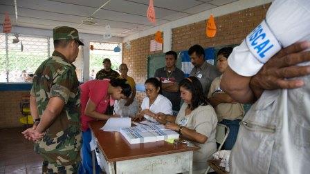 A Nicaraguan polling station