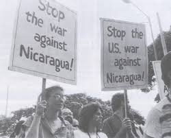 Demonstrations against contra war in the 80s