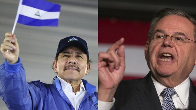 President Daniel Ortega (left) (Photo: Jairo Cajina) / Senator Bob Menendez (right)